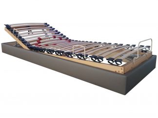 sommier relaxation manuelle parementé simili cuir