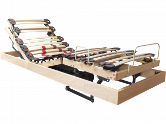 sommier relaxation motorisée hêtre multiplis verni naturel