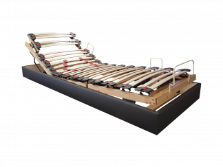 Sommier relaxation motorisée 5 plis têtière télescopique finition parementée