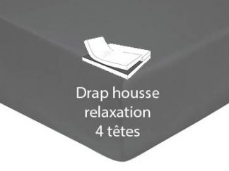 Drap housse Percale de coton uni - Relaxation 4 têtes