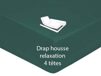 Drap housse Satin de coton uni - Relaxation 4 têtes