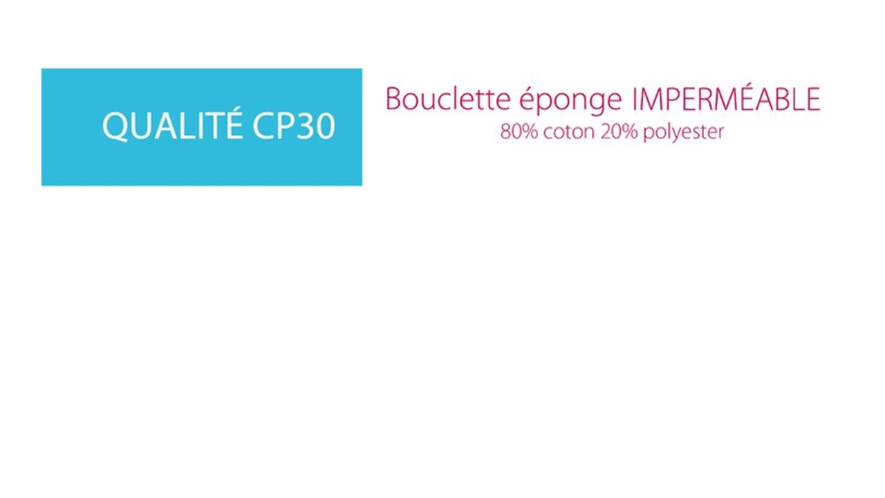 Bouclette éponge imperméable CP30