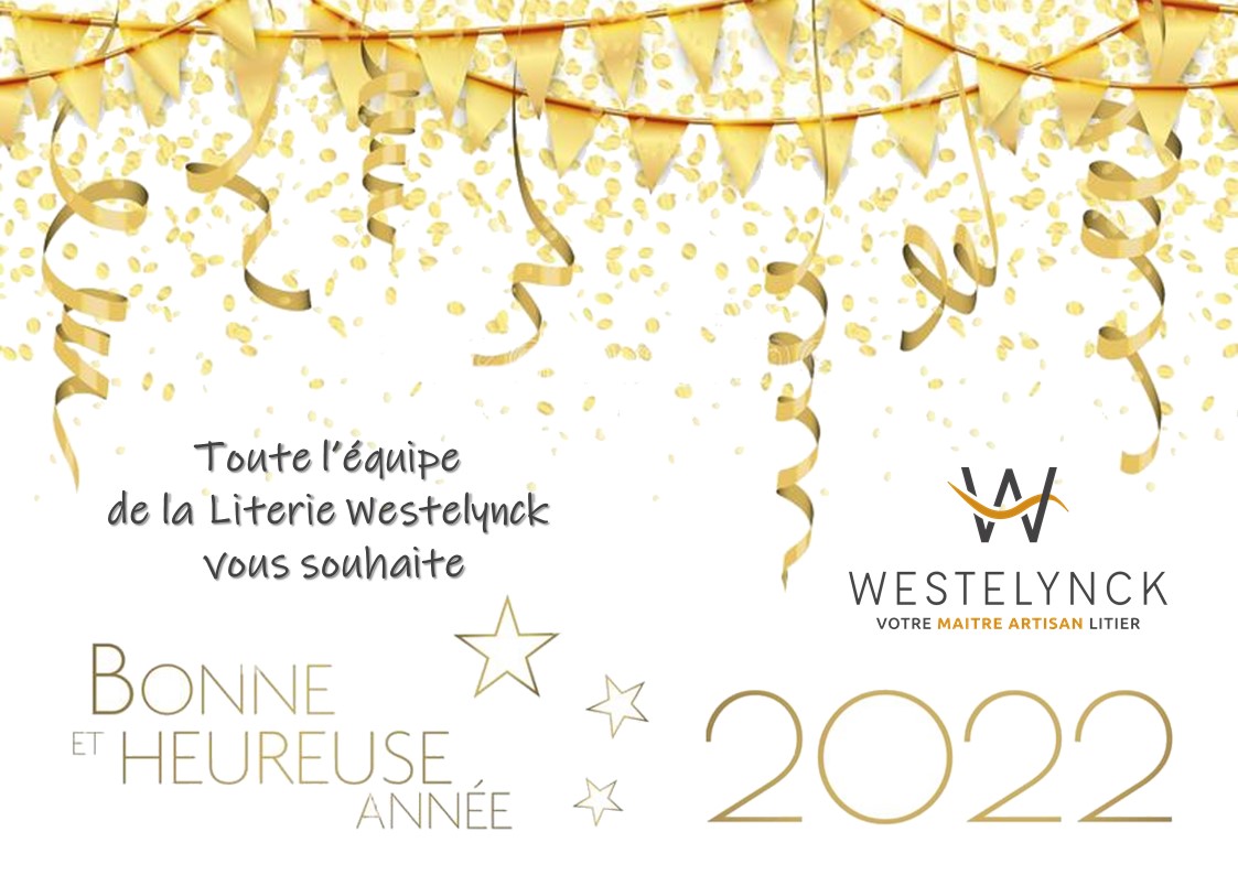 Toute l’équipe de la Literie Westelynck vous présente ses voeux pour cette nouvelle année 2022